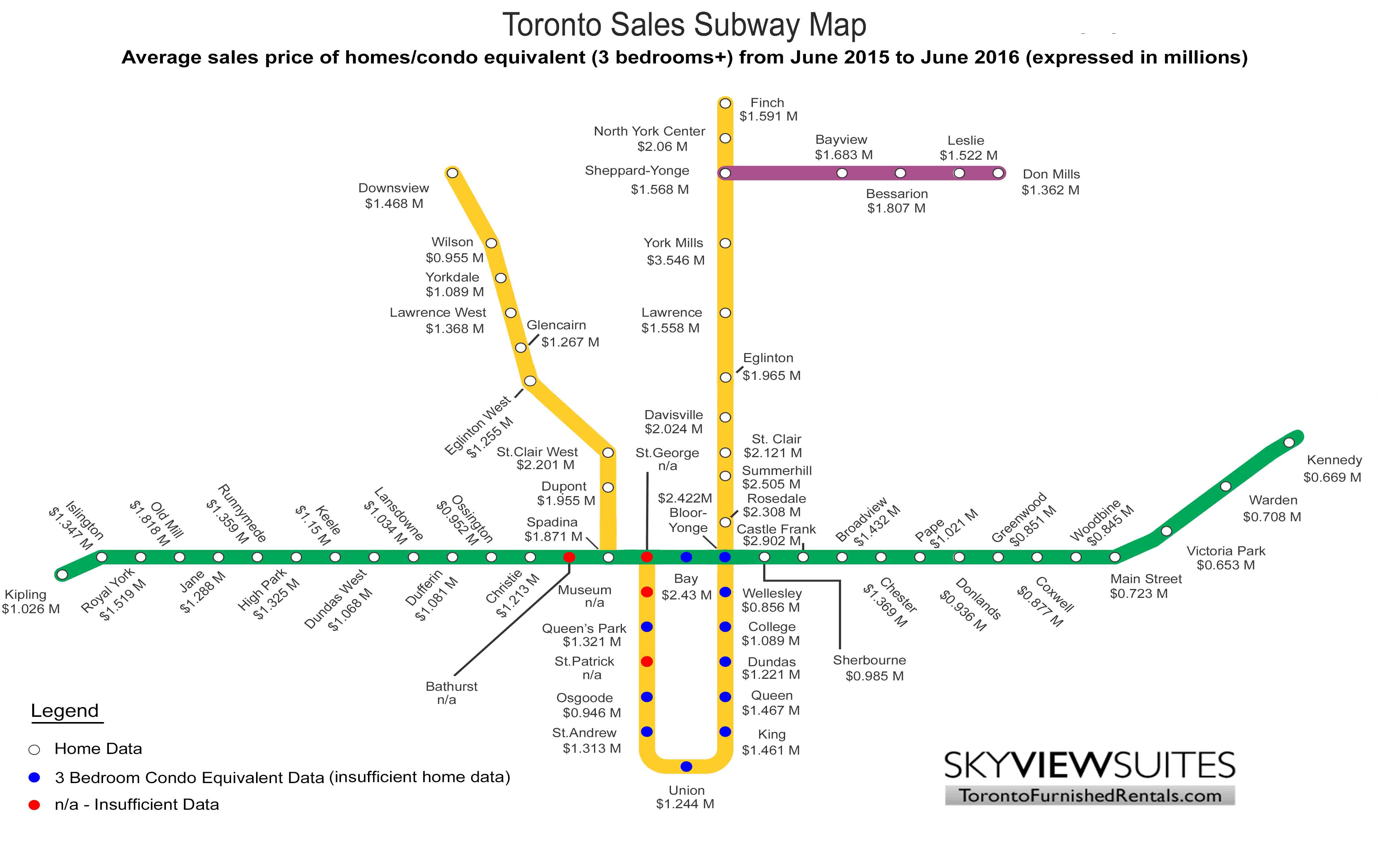 How Much a Home Will Cost You at Each TTC Subway STop: Map | REDESIGN4MORE  : REDESIGN4MORE